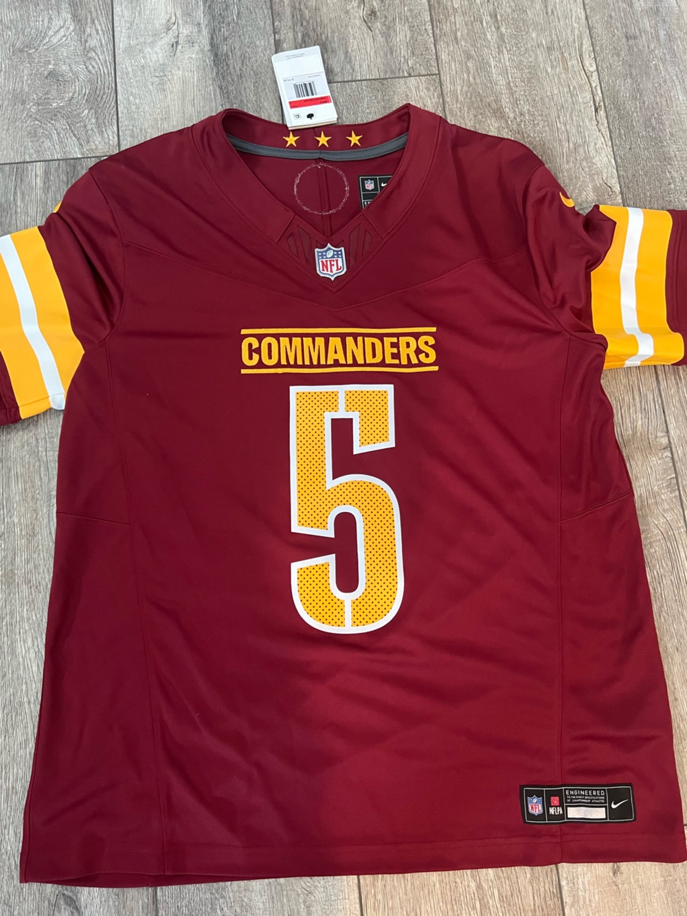 Nike Washington Commanders #5 Burgundy Football Jersey-Daniels